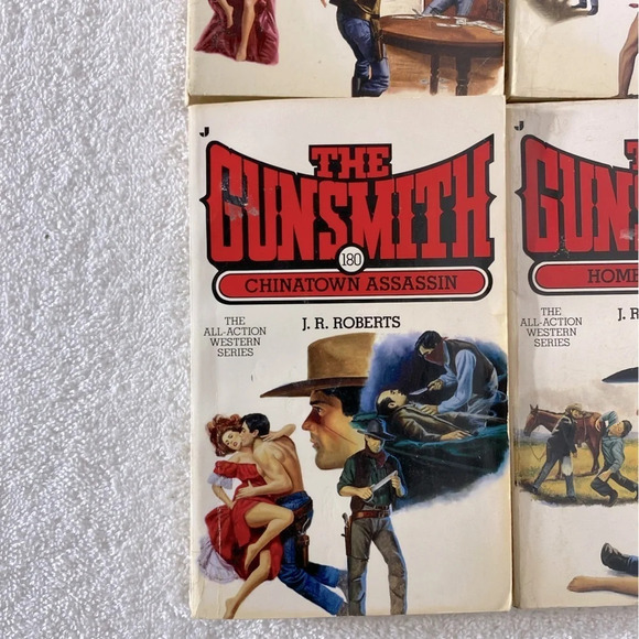 Vintage The Gunsmith All Action Western Romance Novel x4 - Picture 5 of 14